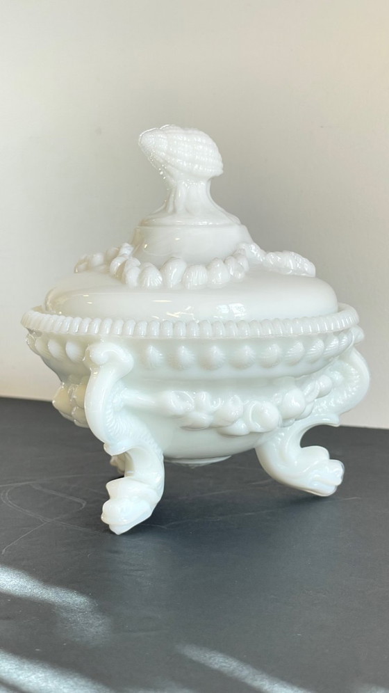 Image 1 of Vintage opaline glass candy dish
