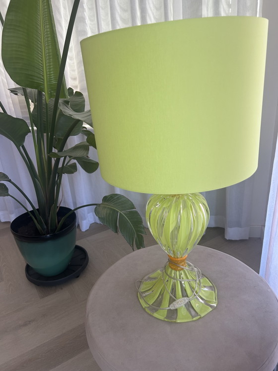 Vintage Murano Glass Table Lamp – Textile (photo 6 of 7)