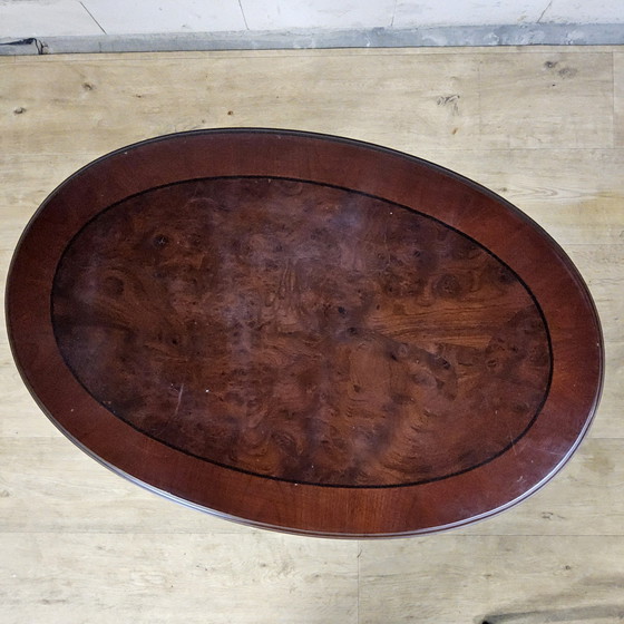 Image 1 of Vintage mahonie houten fineer Edwardian stijl bijzettafel / koffietafel / sidetable