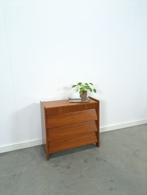 Fineer schoenenkast met lades