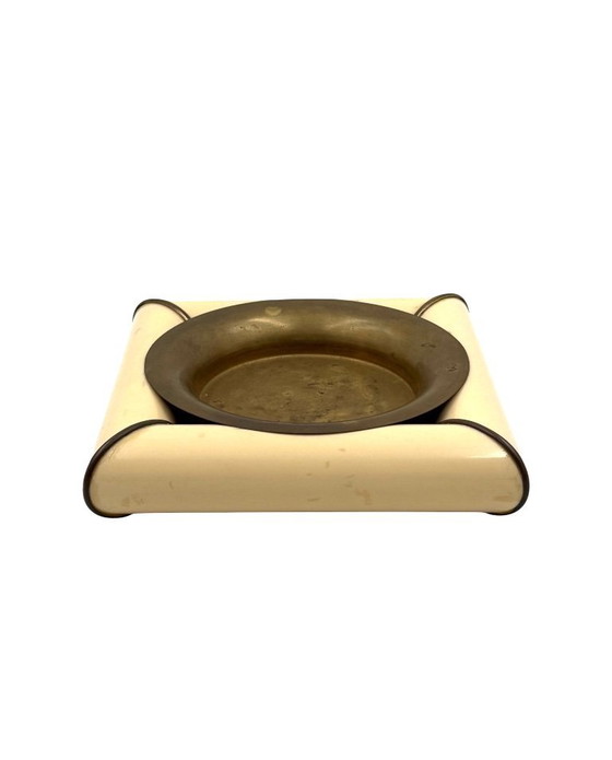 Image 1 of Tommaso Barbi, mid-century brass ashtray, Italy 1970
