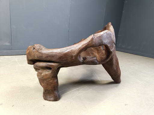 Banc vintage en bois de teck, 1970