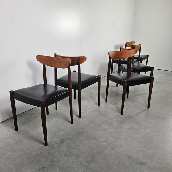 Image 1 of Ensemble vintage de 6 chaises de salle à manger, Oswald Vermaercke