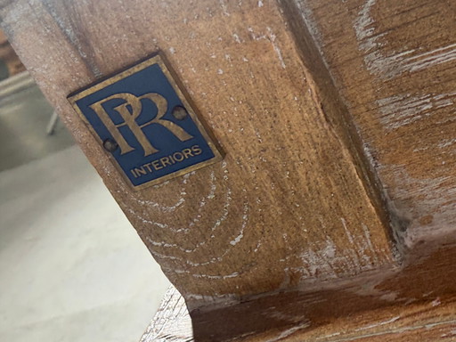 Mesita auxiliar de roble macizo de RR Interiors con cajón y estante inferior. – bijzettafels (photo 2 of 5)