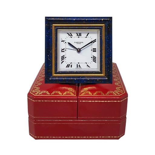 Wunderschöner Cartier-Wecker Pendulette aus den 1980er Jahren. Hergestellt in der Schweiz.