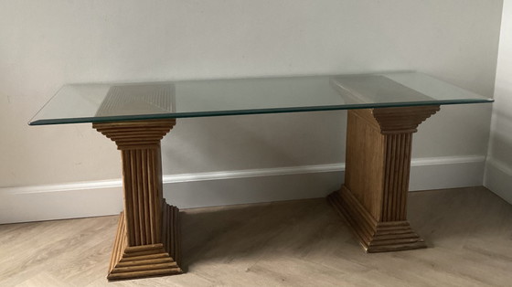 Image 1 of MESA AUXILIAR DE RATÁN ESTILO LÁPIZ GABRIELLE CRESPI