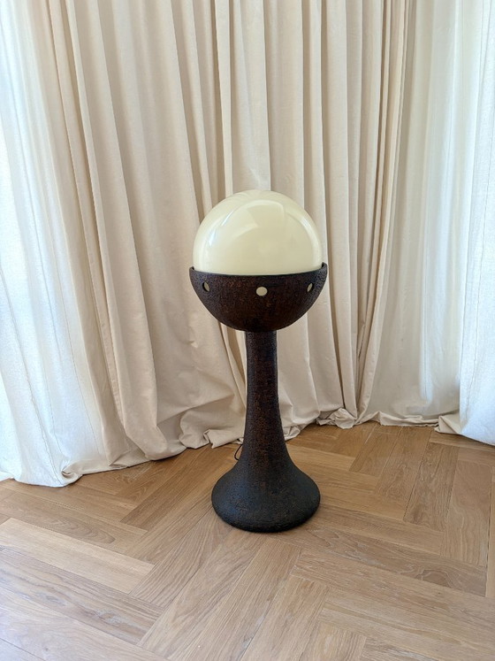 Image 1 of Large Doria Leuchten Vintage Ceramic Brutalist Floor Lamp