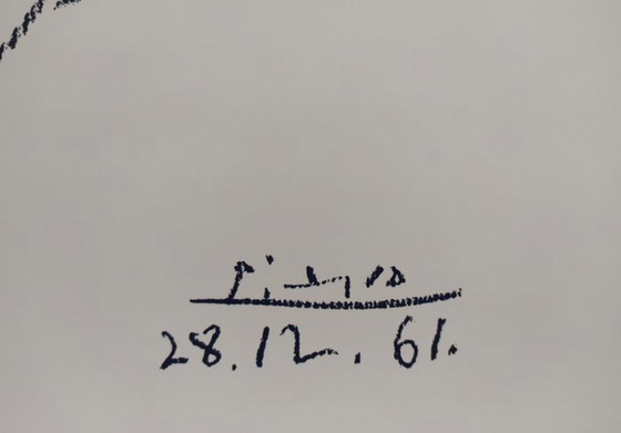 Image 1 of "Colombe Bleue, 1961". Signed and dated in the plate.