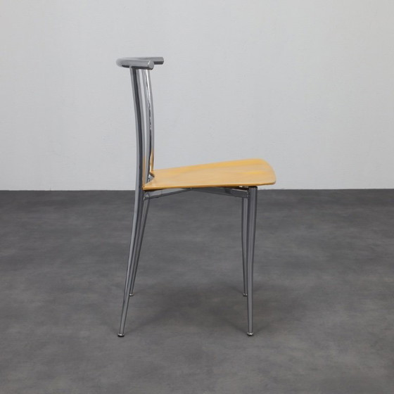 Image 1 of Raro juego de cuatro sillas de comedor posmodernas de Segis, Italia, década de 1990