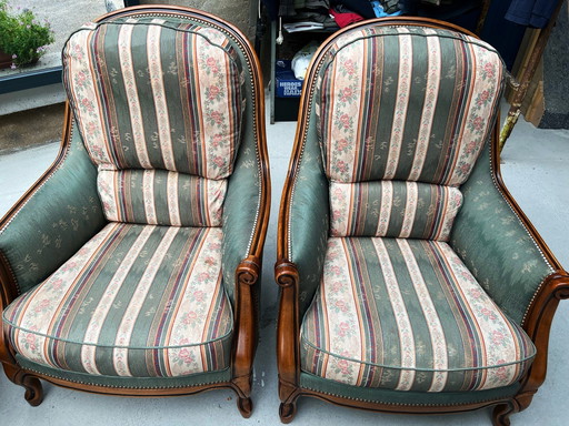 2 Louis XV style armchairs