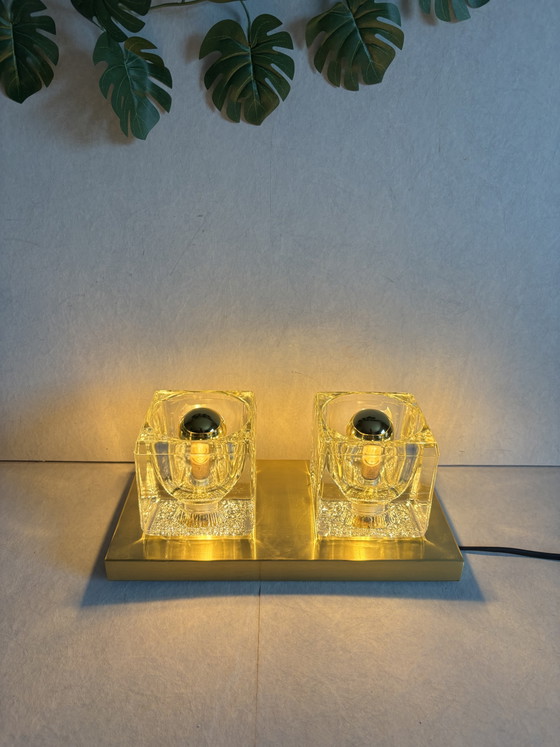 Image 1 of Vintage Peill & Putzler "Ice Cube" wall lamp ceiling lamp 70”