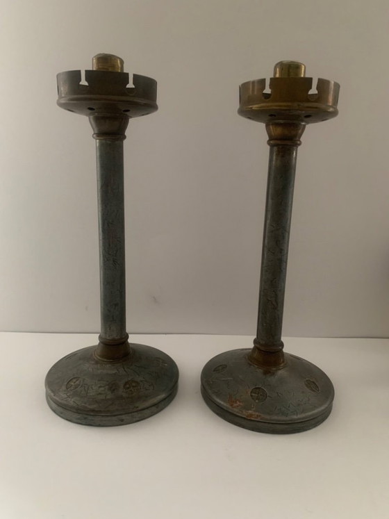 Image 1 of 2 candelabros Bauhaus, candelabros, candelabros, Marianne Brandt, Ruppelwerke, Ruppel, Ruppelwerk
