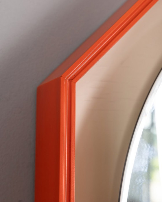Image 1 of Vintage wandspiegel met achtergrondverlichting uit de jaren 70, Italiaans design.