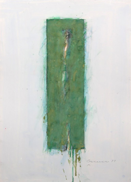 Flat Spaces - Berner, Bernd, o.T, aus 1999 in Grün