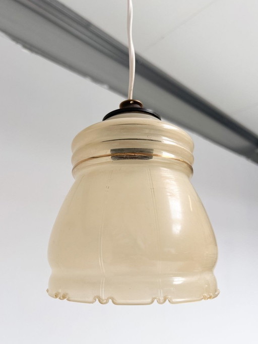 Perlmuttfarbene Vintage-Deckenlampe, 1960er Jahre – hanglampen, Metal (photo 2 of 6)