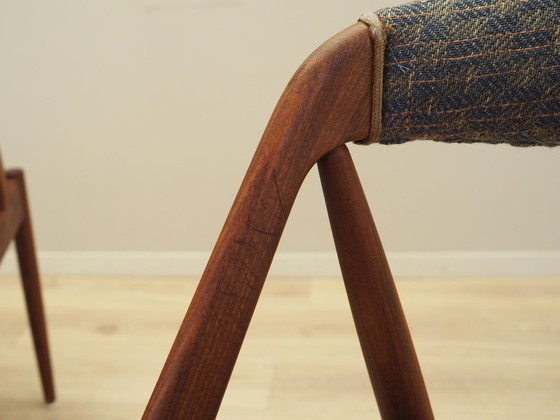 Image 1 of Set of three teak chairs, Danish design, 1970s, designer: Kai Kristiansen