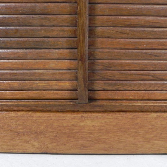Image 1 of Eichenschrank mit Rollläden und 2 Rollläden, 148 cm hoch, 1950er Jahre