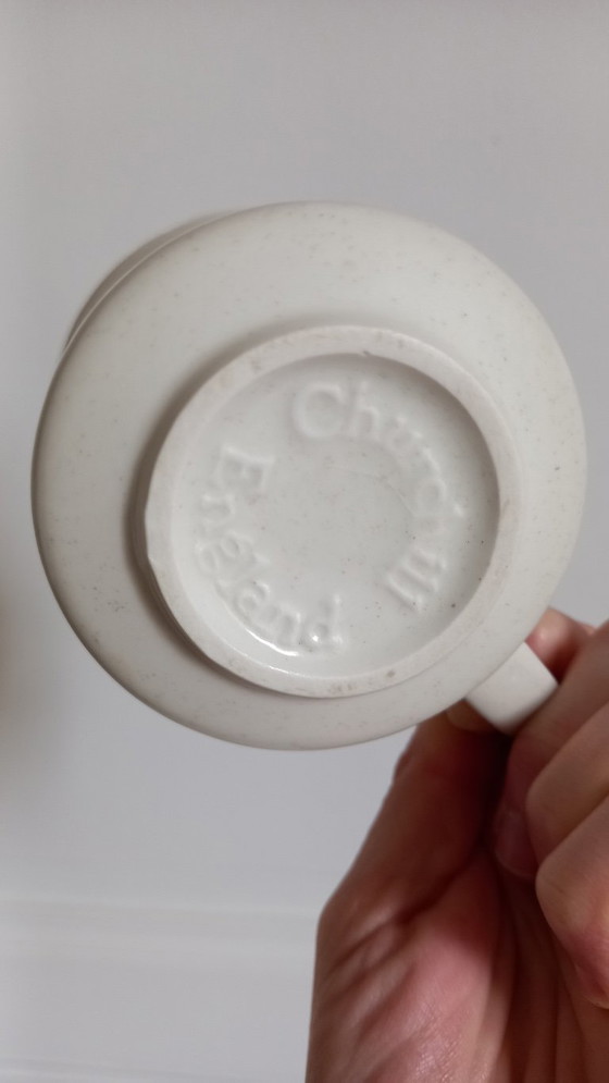 Image 1 of x5 Piccoli piatti e tazze vintage in gres CHURCHILL Ducks.