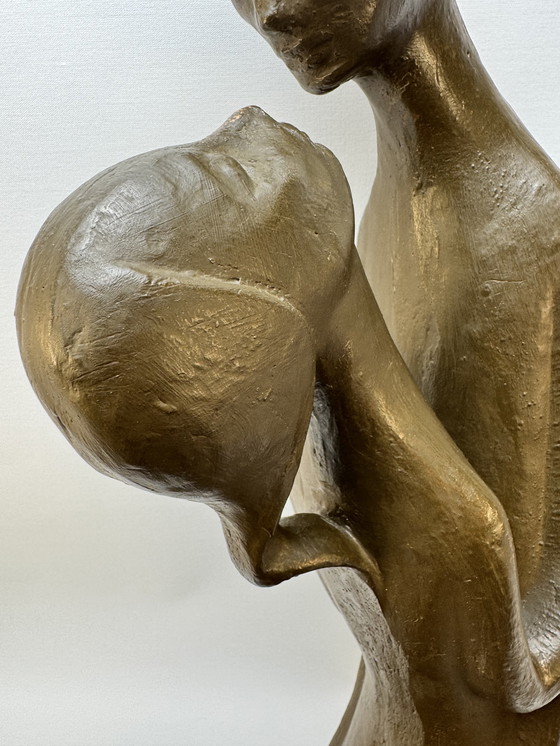 Image 1 of Scultura originale di Geert Kunen "Koppel" - firmata e contrassegnata - 53 cm