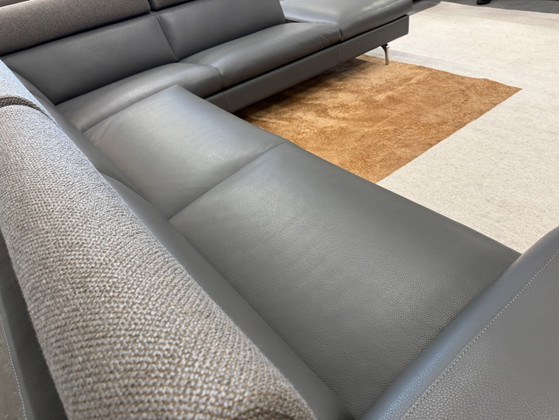 Canapé d'angle Leolux Horatio en cuir gris – Canapés d'angle, Leather (photo 10 of 12)