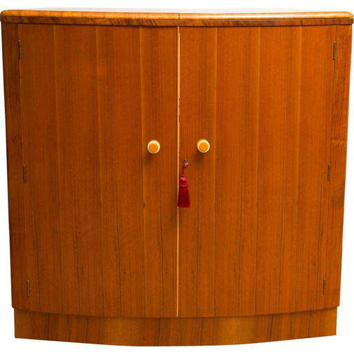 Meuble de bar vintage en noyer et érable