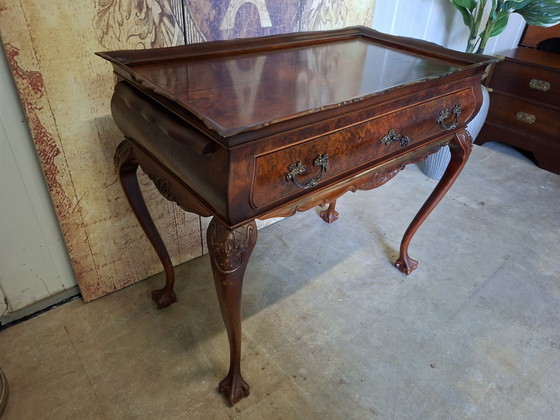 Image 1 of Table à thé anglaise classique antique, table à boissons Wishkeybar dim, 82x45cm et 71cm de haut
