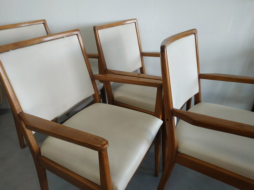 Set di 4 sedie da cucina da pranzo in stile scandinavo del 1960