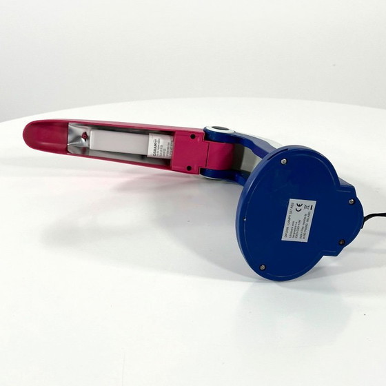 Image 1 of Lampe Toucan Bleu et Rose par H.T. Huang pour Huanglite, années 1980