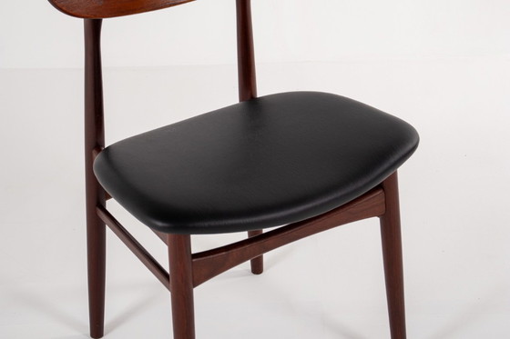 Image 1 of Ensemble de 4 chaises de salle à manger vintage danoises en teck, années 1960