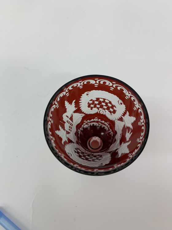 Image 1 of Set di 8 bicchieri e vasi di cristallo Egermann Bohemian