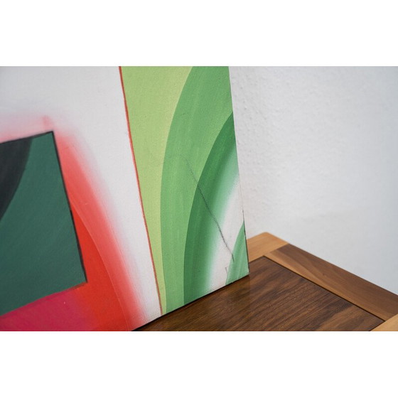 Image 1 of Vintage abstract painting on acrylic canvas, 2000s
