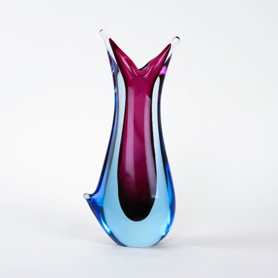 Image 1 of Vase en verre de Murano, design italien, années 1960, fabriqué en Italie