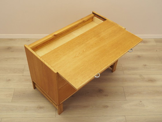 Commode danoise plaquée avec plateau coulissant, années 70 – Bois (photo 6 of 18)