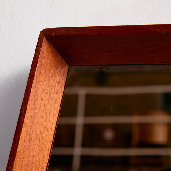 Image 1 of MK11168 Miroir hexagonal encadré en teck