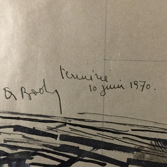 Anne Body, Parce Queue, Oil on Paper, 1970 – Paintings & Drawings (photo 6 of 10)