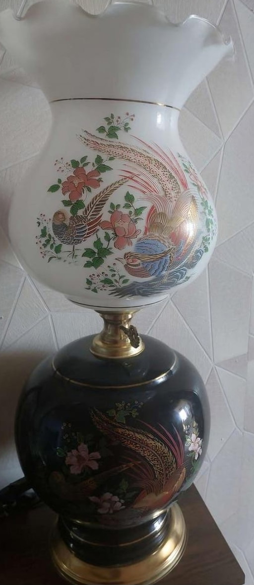 Lampe de table chinoise vintage de 70 cm en excellent état