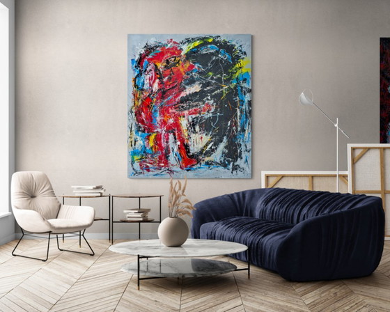Amitié de deux êtres - XXL – Peintures et dessins, Canvas (photo 4 of 16)