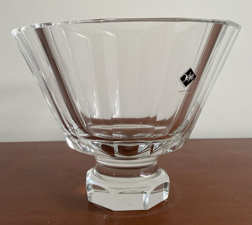 Desna Bohemia - Facet cut crystal bowl on foot