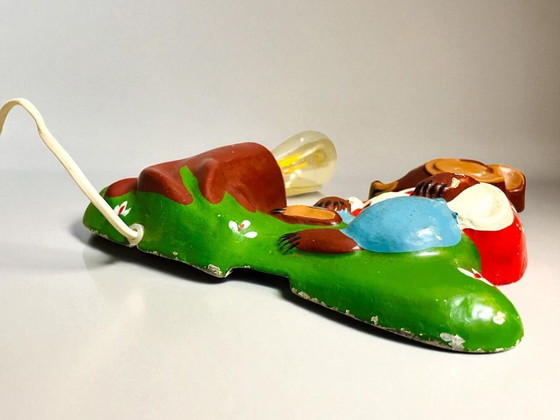 Image 1 of Applique murale pour chambre d'enfant avec ours en métal vintage de l'URSS, 1990