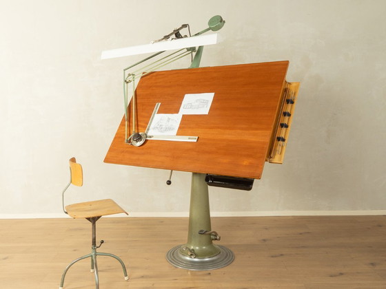 1950s Drafting Table, Domkraft AB Nike Eskilstuna – Desk, Metal, Wood (photo 7 of 14)