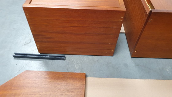 Image 1 of vintage wall unit deens modules teak 60s