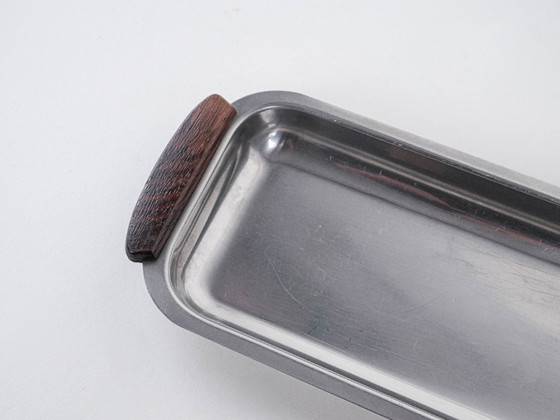 Image 1 of Plateau en acier inoxydable, design danois, années 1970, fabriqué au Danemark