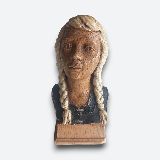 Image 1 of Tijl en Nele Uilenspiegel – Boekensteunen (2) – Arbopanda – Made in Belgium – ca. 1960–1970