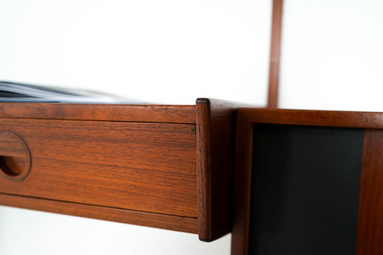 Image 1 of Teak modular shelving unit, Danish design, 1960s, manufactured by Hansen & Guldborg