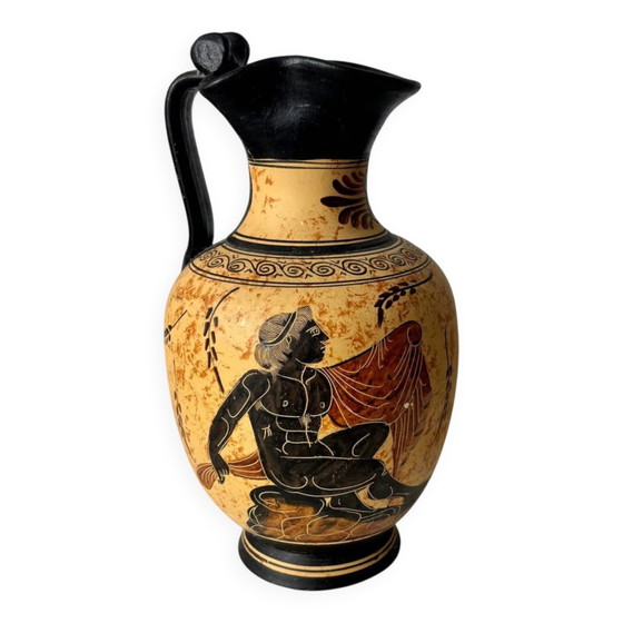 Vase / pichet en céramique antique style amphore, Décor grec ancien, Verres et carafes (photo 2 sur 10)