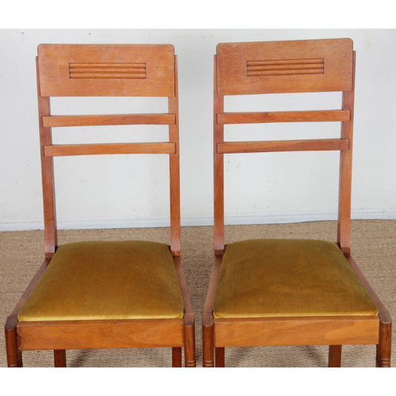 Image 1 of Set van 4 stoelen, Frans werk uit de jaren 1950.