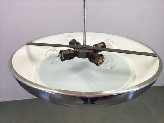 Image 1 of Bauhaus UFO-kroonluchter van Josef Hurka voor Napako, jaren 1930