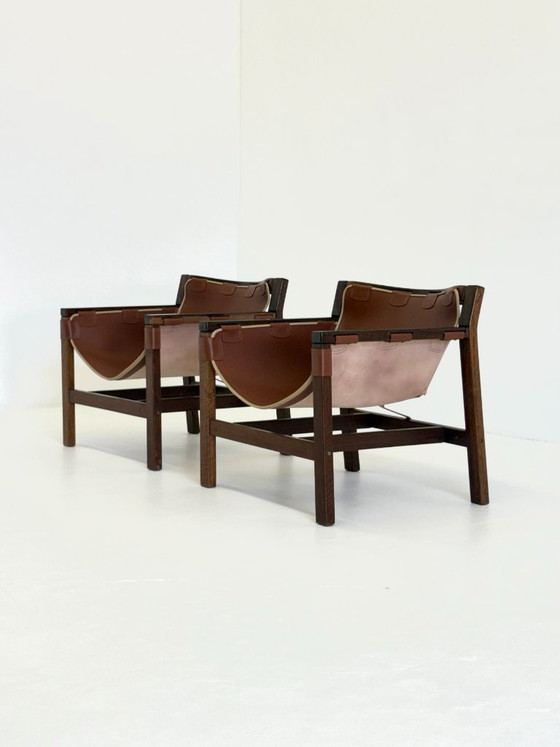 Fauteuils Safari Lounge de Carlo Hauner pour Forma – Wood, Leather (photo 9 of 19)