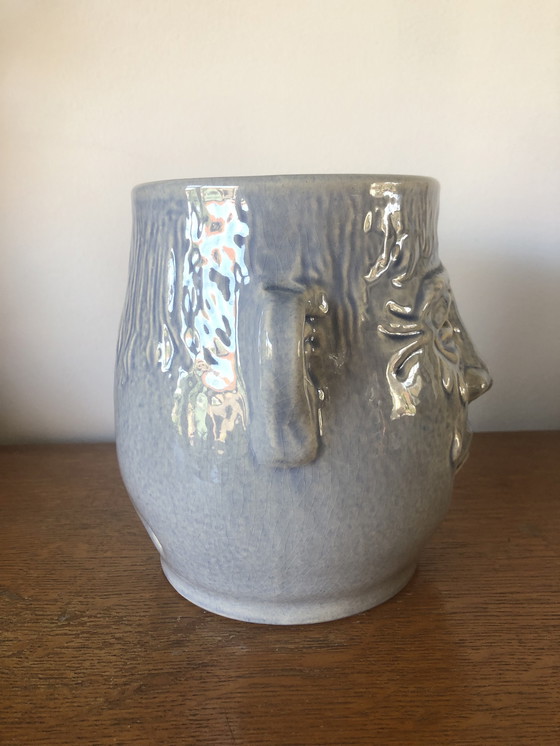 Image 1 of Keramik-Zwiebeltopf aus Westerwald, Westdeutschland