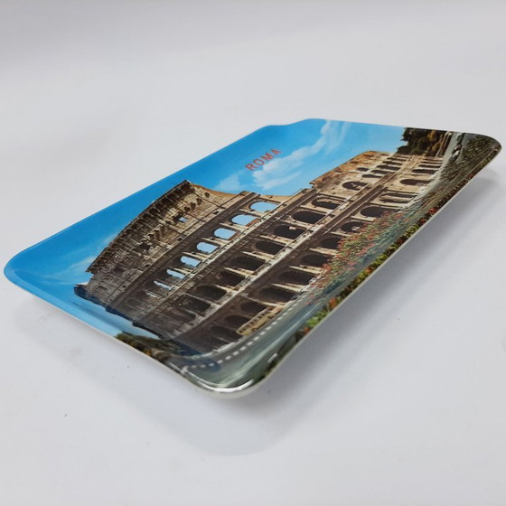 Image 1 of Small vintage souvenir tray/plate depicting the Colosseum (Colosseo)